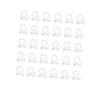 DIYEAH 30pièces Clips Oreilles Forme De u Résine Transparente Avec Anneau Accessoires Pour Fabrication De Bijoux Diy Clips Et Insensibles Peau