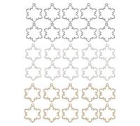 DIYEAH 30pièces Pendentifs Flocons de Résine Pendentifs Noël Creux Breloques Flocon