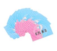 DIYEAH 32 Cartes d'Invitation pour Shower et Révélation Papier Qualité Design Mixte Bleu et Rose Fête Naissance et Annonce Garçon ou Fille
