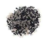 DIYEAH 320 pièces Yeux de Poupée Noirs Plastique avec Rondelles Yeux de Sécurité Réalistes pour Amigurumi Crochet Peluches et Jouets Faits Main Accessoires Durables pour Bricolage