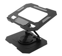 DIYEAH 360Degré Support de Tablette Pliable et Rotatif Ajustable pour Diffusion Direct et Bureau avec Ventilation Intégrée pour Petites Noir