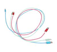 DIYEAH 3pièces Câbles De Chargement Type Téléphones Et Ordinateurs Lot de Éclairage Fluide Revêtement TPE Flexible Dissipation Thermique Charge Rapide pour Usage Quotidien