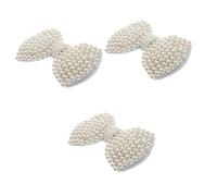 DIYEAH 3pièces Ornement De Chaussures Nœud Perlés Accessoire De Décoration Pour Vêtements Et Réparations Applique Thermocollante Pour Créations Personnalisées Et Accessoires De