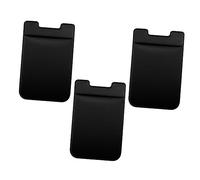 DIYEAH 3pièces Pochette Autocollante pour Téléphone Portable Ultra-Mince avec Support Réutilisable pour Et Billets Noir Lot