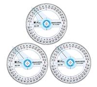 DIYEAH 3Pièces Rapporteur Plastique Outil de Mesure pour Étudiants et Dessin Technique pour Architecture