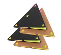 DIYEAH 4 Ensembles Bloc Notes Autocollants Triangulaires Pet de Blocs de Notes Colorés pour Bureau et École Mémo Étanche et à Usure pour Étudiants et