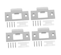 DIYEAH 4 ensembles Jeu de Plaques de Frappe Acier Inoxydable pour Portes Intérieures Renforcement Sécurisé de Serrure Compatible avec Loquet Bascule et Targette Installation Facile pour