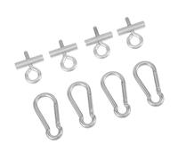 DIYEAH 4 Ensembles Kit de Arrêts de Rail Auvent Acier Inoxydable avec Mousquetons Accessoires de Fixation Stables et Résistants pour Camping-Car Caravane et Usages Extérieurs