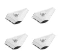 DIYEAH 4 Ensembles Pince Triangulaire de Mise à Terre en Acier Inoxydable