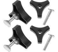 DIYEAH 4 ensembles Poignées de Tondeuse avec Boulons et Vis Abs et Fer Poignée Triangle pour Tondeuse à Gazon et Outils de Jardin Installation Facile et Large Compatibilité