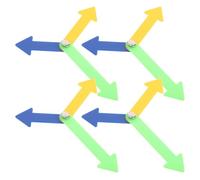 DIYEAH 4 Pièces Aiguille D'horloge en Plastique pour Enseignement Scolaire, Accessoire Montre DIY Polyvalent, Améliore les Compétences des Garçon et Filles et Étudiants
