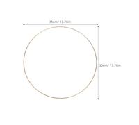 DIYEAH 4 pièces Anneaux Métalliques Dorés Lot de Cercles Fer pour Couronnes de Mariage Attrape-rêves et Décorations Murales DIY