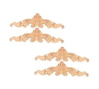 DIYEAH 4 pièces Appliques Sculpté Vintage pour Décoration Meuble et Porte Intérieure Résistantes et Faciles à Peindre Ornements Décoratifs pour Maison Chic
