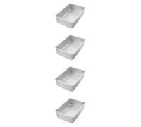 DIYEAH 4 Pièces Boîte De Chiffre d'affaires en Métal Organisateur De Stockage D'outils Atelier Plateau De Composants Bacs Organisateur D'outils De Garage Petit Organisateur Le Fer