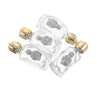 DIYEAH 4 Pièces Bouteille d'eau Bénite Catholique en Verre 16ml | Bouchon, Format Portable pour Baptême et Pèlerinage, Récipient Élégant pour Eau Bénite ou Huile