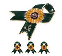 DIYEAH 4 Pièces Broche Confortable à Porter Ruban Tournesol en Alliage pour Sensibilisation au Handicap pour Événements Caritatifs et Activités de Bénévolat