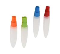 DIYEAH 4 pièces Brosse Silicone pour Huile Barbecue Brosse à Bouteille à Pointe Fine et Multifonction pour Cuisson et Marinade