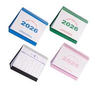 DIYEAH 4 Pièces Calendrier de Bureau avec Reliure Spirale Agenda Anglais pour Organisation Professionnelle Planification Annuelle et Dhabitudes