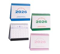 DIYEAH 4 Pièces Calendrier de Bureau Compact et Décoratif Planificateur avec Habitudes Calendrier Anglais pour Organisation Au Travail