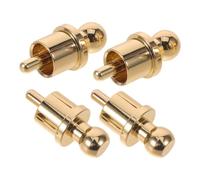 DIYEAH 4 Pièces Capuchon en Métal RCA pour Protection Prise Audio Plaqué Or
