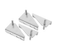 DIYEAH 4 pièces Charnières Acier Inoxydable pour Porte de Congélateur Accessoires de Fixation pour Réfrigérateur Domestique Installation Facile sans Outil Compatibles avec Petits