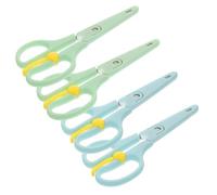 DIYEAH 4 pièces Ciseaux de Sécurité pour Garçon Fille Lot Acier Inoxydable Design Ergonomique Antidérapant Adaptés Aux Loisirs Créatifs et Scrapbooking Outils de Découpe Sûrs pour