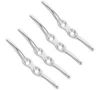 DIYEAH 4 Pièces Crochet pour Stores en Acier Inoxydable Argenté, Taquet Flexible de 2-1/2 Pouces pour Cordons de Rideaux et Stores Verticaux, Fixation Sécurisée pour Fenêtres