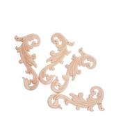 DIYEAH 4 Pièces décals de sculpture sur ondulation du autocollant applique sculpté appliques en non d'angle Beige