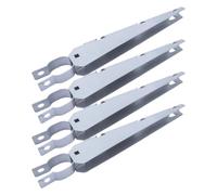 DIYEAH 4 Pièces Fence Reinforcement Arms Galvanized Steel Fence Post Extenders for Chain Link Heavy-Duty Top Rail Barbed Wire Extensions with Slope Adaptation and Impact Resistance