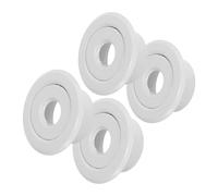 DIYEAH 4 Pièces Garniture de Gicleur Encastrée 24 Mm en Métal Blanc, Résistante à L'usure Installation Facile, pour Plafonds Suspendus et Zones à Fort Trafic