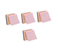 DIYEAH 4 Pièces Lot Blocs-notes Autocollants Lignés Colorés Carnets Adhésifs Portables pour Bureau École et Maison Notes Pratiques pour Organisation et Prise de Notes