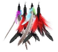 DIYEAH 4 pièces Lot de Plumes de Rechange pour Chat Interactif Matériaux Durables et Sécurisés Facile à Remplacer Attractif pour Chatons et Chats Intérieur