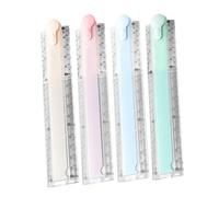 DIYEAH 4 pièces Lot de Règles Pliantes Plastique Flexible Transparentes Règle Droite Multifonctionnelle pour Dessin Géométrique Portables et Légères pour École et Bureau