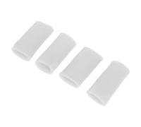 DIYEAH 4 Pièces Manchons de Doigt en Silicone Blanc pour Pouce et Bouts des Doigts, Confort Amélioré et Soulagement Douleur, pour Musiciens et Répétitions