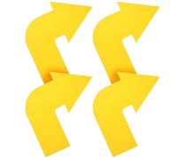 DIYEAH 4 Pièces Marqueur de Sol Sportif D’Angle Flèche | PE Jaune, Réutilisable et Résistant, pour Parcours D’exercice, Pose de Repères au Sol, Lot Pratique