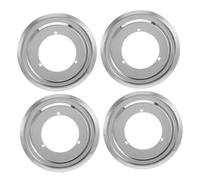 DIYEAH 4 pièces Pans à Égoutter Acier Inoxydable pour Cuisinière à Gaz Bassins Renforcés avec Évacuation Rapide pour Accessoires de Brûleur de Cuisinière