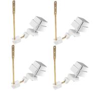 DIYEAH 4 Pièces Poignée de Chasse Eau Wc Levier de Remplacement pour Réservoir de Anciennes Kit Montage Facile Compatible Réservoir Latéral Intégré
