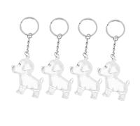 DIYEAH 4 pièces Porte-clés Boîte Rangement Commémorative Transparente pour Poils de Chien Accessoire Compact Léger Œuf Souvenir Unique pour Mémoire Animale