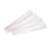 DIYEAH 4 Pièces Règles de Couture Flexible pour Modélisme et Dessin Ensemble de Règles Plastique pour Designers et Couturiers Outil de Mesure pour Projets de Vêtements
