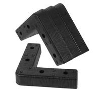 DIYEAH 4 Pièces Rehausseur de Meuble en Plastique Noir en L | Structure Raisonnable, Stabilité Accrue, Protège le Sol, Usage sous Lit, Compatible Réfrigérateur et Machine