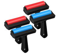 DIYEAH 4 Pièces Roller Encreur Plastique pour Impression Peinture et Scrapbooking Poignée Ergonomique et Facile à Nettoyer pour Garçon Fille et Loisirs Créatifs