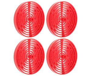 DIYEAH 4 Pièces Séparateur D’Aquarium en Grille Plastique Rouge | Plateaux Séparateurs, Support pour Média Filtrant, Circulation Améliorée, Usage en Bac D’élevage