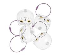 DIYEAH 4 Pièces Souvenir Poils Chat Breloque Poils Chat Flacon Commémoratif Porte-clés Boîte Souvenir Ornement Collection Mémorial Couleur Aléatoire