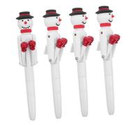 DIYEAH 4 Pièces Stylo à Bille Interactif Noël avec Bras de Boxe Stylo Gel Neigeux Fête de Noël Écriture Fluide et Portable