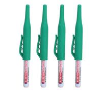 DIYEAH 4 Pièces Stylo Marqueur de Menuisier à Long Bec, Vert | Encre Huileuse à Séchage Rapide, Marquage Précis en Zones Creuses, pour Métal et Bois