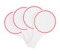 DIYEAH 4 pièces Tableau Effaçable Réutilisable Paddles Manuels Blancs Unilatéraux pour Score Juges Vote Enchères