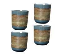 DIYEAH 4 pièces Tasse à Thé Multifonction Rétro Japonaise Lot de Résistante Haute et Basse Température Tasse Eau Décorative Stable pour Maison et Bureau