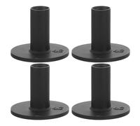 DIYEAH 4 Pièces Tees de Golf en Silicone Noir, Réutilisables pour | Usage sur Tapis et Départ, Stabilité pour Balles et Fers, Solution pour Practice et Simulateur