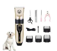 DIYEAH 4 Pièces Tondeuse à Poils D'animaux Usb, Tondeuse à Poils de Chien, Toilettage Stable et Silencieux, Abs, Céramique et Métal, 1200 Ma, Or, pour Animaux de Compagnie