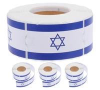DIYEAH 4 rouleaux d'étiquettes drapeau d'Israël, autocollants